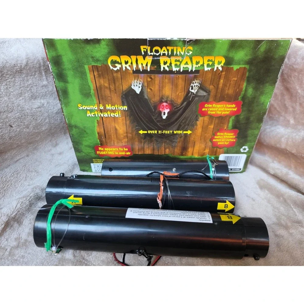 Gemmy Floating Grim Reaper Halloween Animatronic Sound Motion